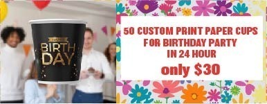 custom printed birthday paper cups